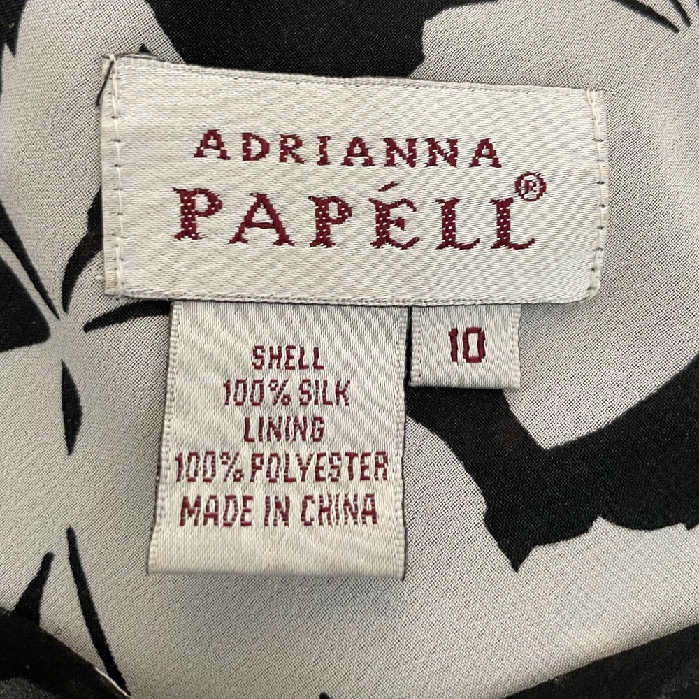 Adrianna Papell two piece floral top & skirt black and beige size 8 - Picture 8 of 8
